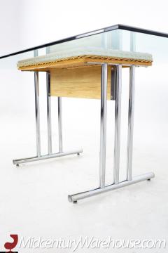 Mid Century Glass and Chrome Dining Table - 2361546
