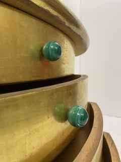 Mid Century Golden Demi Lune Console Table - 2553915
