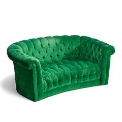Mid Century Green Chesterfield Loveseat Sofa - 4472774