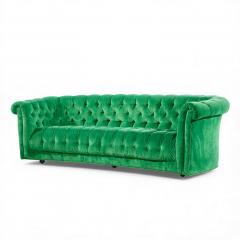 Mid Century Green Chesterfield Sofa - 4604720