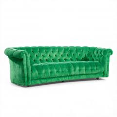 Mid Century Green Chesterfield Sofa - 4604730