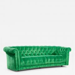Mid Century Green Chesterfield Sofa - 4604731