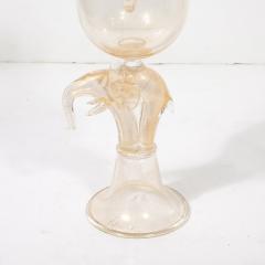 Mid Century Hand Blown Murano Glass Urn Form Vase w Sculptural Elephants Motifs - 4231251