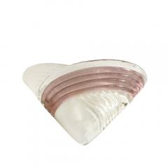 Mid Century Hand Blown Murano Smoked Lavender Transparent Glass Sconces - 3998099