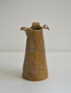 Mid Century Hand Thrown Ceramic Organic Form Vase - 2871415
