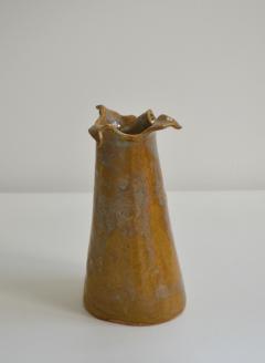 Mid Century Hand Thrown Ceramic Organic Form Vase - 2871416
