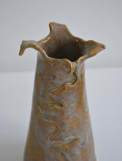 Mid Century Hand Thrown Ceramic Organic Form Vase - 2871417