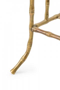 Mid Century Hollywood Regency Style Faux Bamboo Brass Magazine Stand - 4520663
