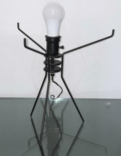 Mid Century Horo Lite Wrought Iron Tripod Table Lamp Brooklyn NY 1950s - 4346718