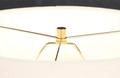 Mid Century Hourglass Sculpted Walnut Brass Table Lamp - 4625560