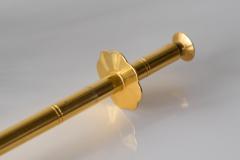 Mid Century Ice Bucket and Tong in Crystal and Brass France 1960s - 4396379