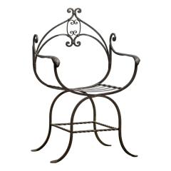 Mid Century Iron Savonarola Chair - 4603057