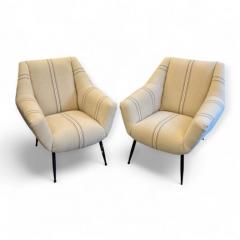 Mid Century Italia Beige Armchairs - 4386078