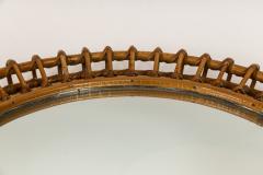Mid Century Italian Bamboo Sunburst Mirror - 3692848