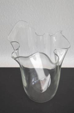 Mid Century Italian Blown Glass Handkerchief Form Vase - 944652