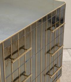 Mid Century Italian Blue Iridescent Veneered Chest of Drawers - 4226282