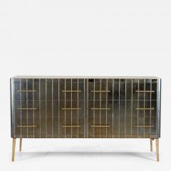 Mid Century Italian Blue Iridescent Veneered Chest of Drawers - 4226979