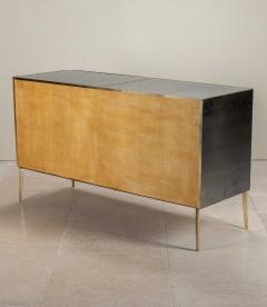 Mid Century Italian Blue Iridescent Veneered Chest of Drawers - 4353691