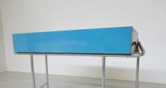 Mid Century Italian Blue Top Desk with Drawers - 3283039