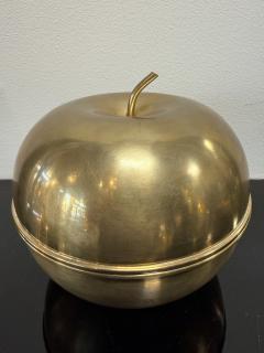 Mid Century Italian Brass Apple Covered Bowl 1960s - 4540920