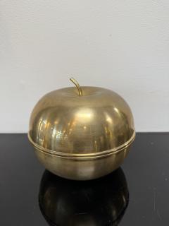 Mid Century Italian Brass Apple Covered Bowl 1960s - 4540922