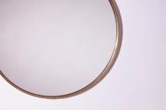 Mid Century Italian Brass Framed Round Mirror Italy 1970s - 3485161