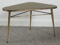 Mid Century Italian Brass Triangular Shaped Low Table - 2677132