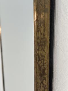 Mid Century Italian Brass Wave Wall Mirror 1960s - 3614513