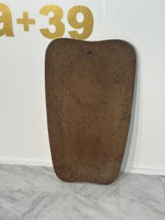 Mid Century Italian Brass Wave Wall Mirror 1960s - 3614515