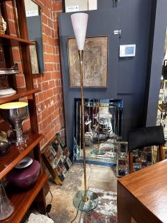 Mid Century Italian Brass and Glass Floor Lamp 1960s - 3464529