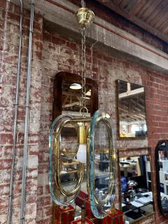 Mid Century Italian Brass and Glass Pendant 1970s - 3445973