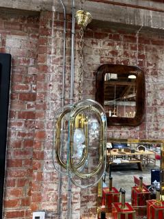 Mid Century Italian Brass and Glass Pendant 1970s - 3445974