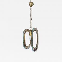 Mid Century Italian Brass and Glass Pendant 1970s - 3446015