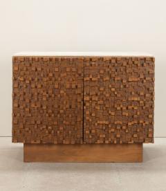 Mid Century Italian Brutalist Sideboard with Travertine Top - 4339006