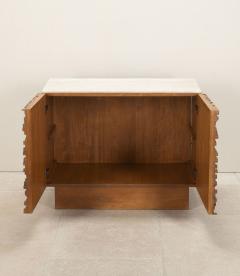 Mid Century Italian Brutalist Sideboard with Travertine Top - 4339008
