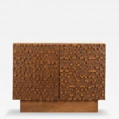 Mid Century Italian Brutalist Sideboard with Travertine Top - 4344580