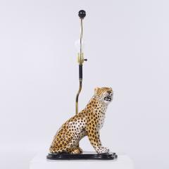 Mid Century Italian Ceramic Leopard Lamp - 4124100