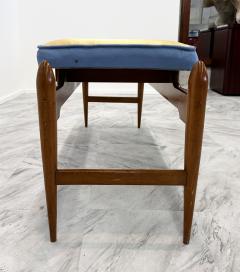 Mid Century Italian Cherry Wood Bench Ico Parisi Style 1960 - 3291273