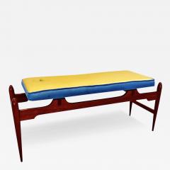 Mid Century Italian Cherry Wood Bench Ico Parisi Style 1960 - 3293567