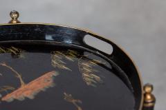 Mid Century Italian Chinoiserie Iron Tole Ware Tray Table - 2888649