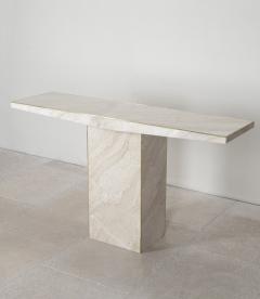 Mid Century Italian Console Table in White Marble - 4430035