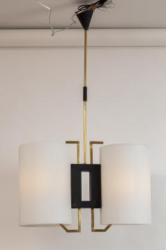 Mid Century Italian Double Cylinder Opaline Glass Ceiling Fixture - 4096341