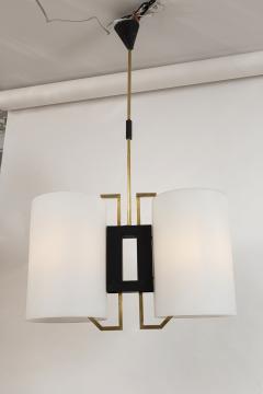Mid Century Italian Double Cylinder Opaline Glass Ceiling Fixture - 4096345