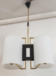 Mid Century Italian Double Cylinder Opaline Glass Ceiling Fixture - 4096365
