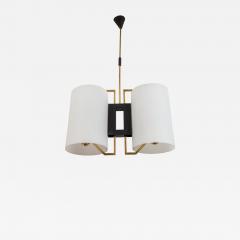Mid Century Italian Double Cylinder Opaline Glass Ceiling Fixture - 4099743