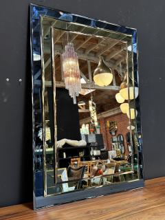 Mid Century Italian Fully Blue Wall Mirror 1980s - 3307858