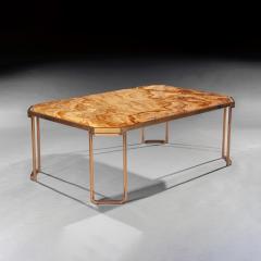 Mid Century Italian Gilt Brass Coffee Table With Onyx Marble Top - 4566272