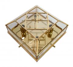 Mid Century Italian Glass Flush Mount Chandelier - 3035509