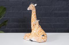 Mid Century Italian Glazed Ceramic Giraffe Family Sculpture - 3991765