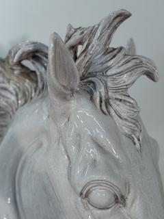 Mid Century Italian Glazed Ceramic Horse Bust - 4202923